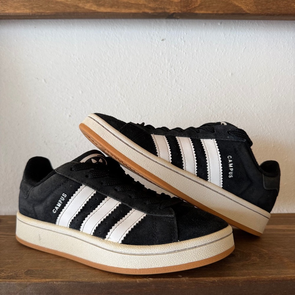 Adidas Campus 00s Mens 4.5 Womens 5.5 Sneakers Core Black White Gum HQ6638